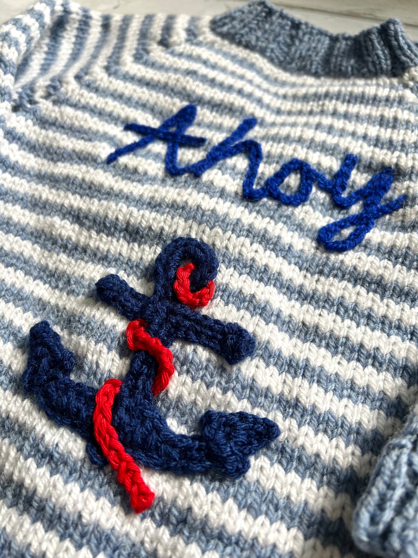 Ahoy Striped Nautical Cardigan
