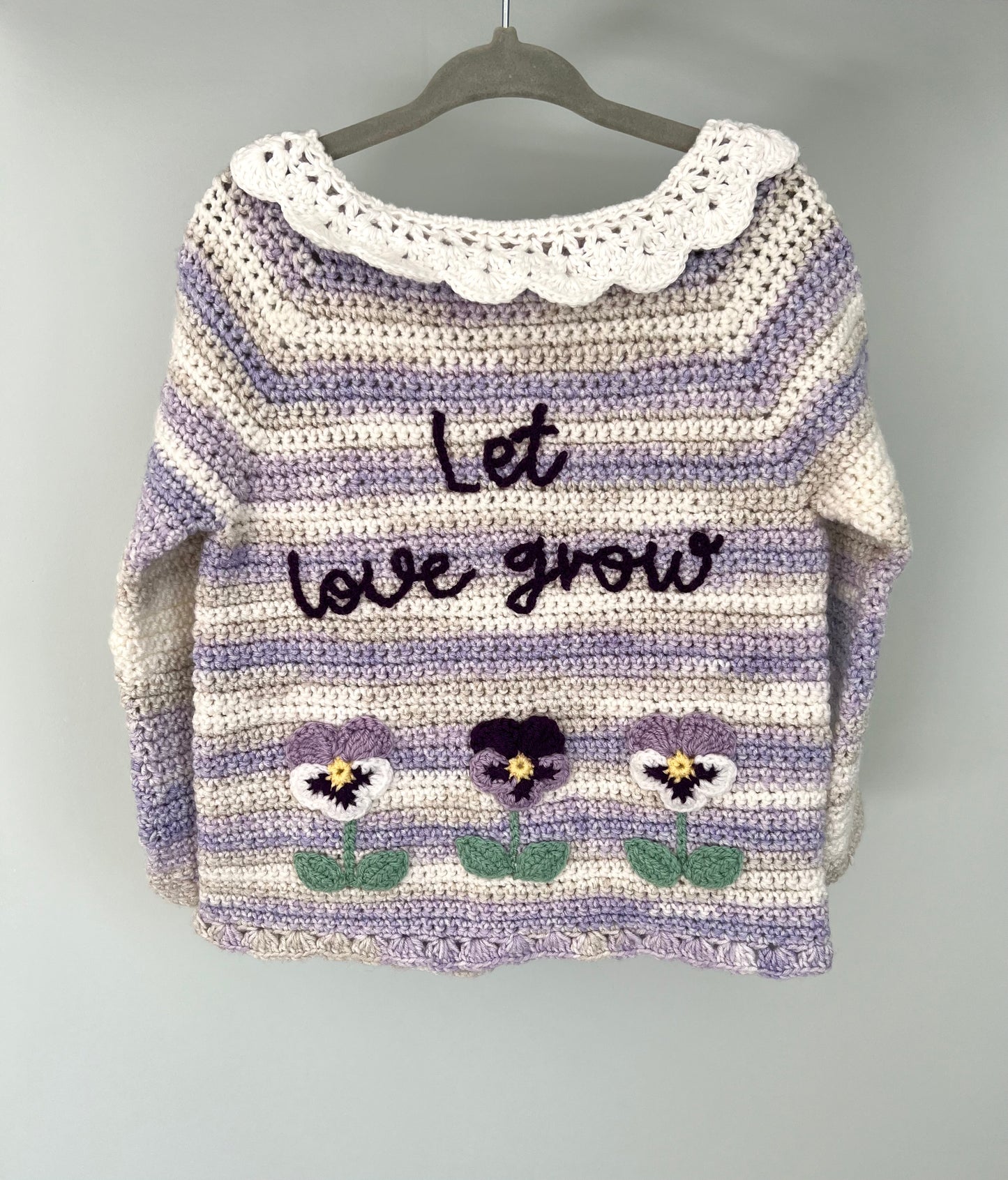 Let Love Grow Floral Striped Cardigan