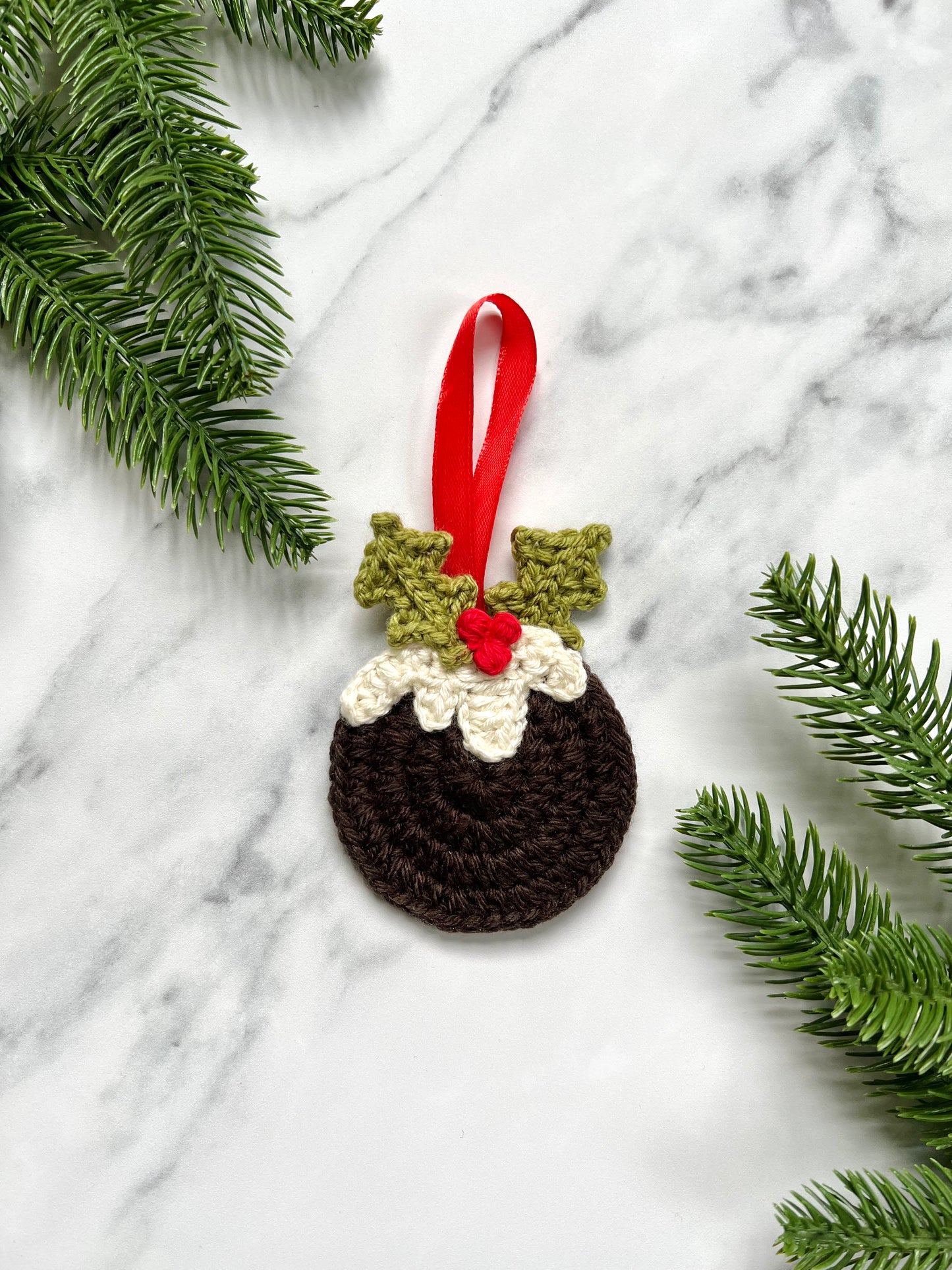 Set of Three Christmas Decorations (Christmas pudding, Gingerbread man, Snowman)