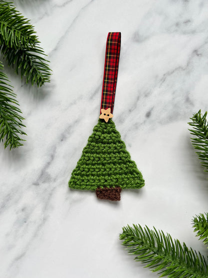 Set of Three Christmas Decorations (Light Green, Dark Green and White Christmas Trees)