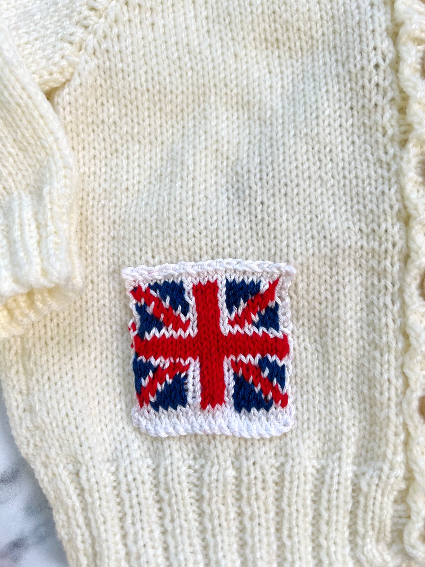 Paddington Bear Hand Knit Cream Cardigan