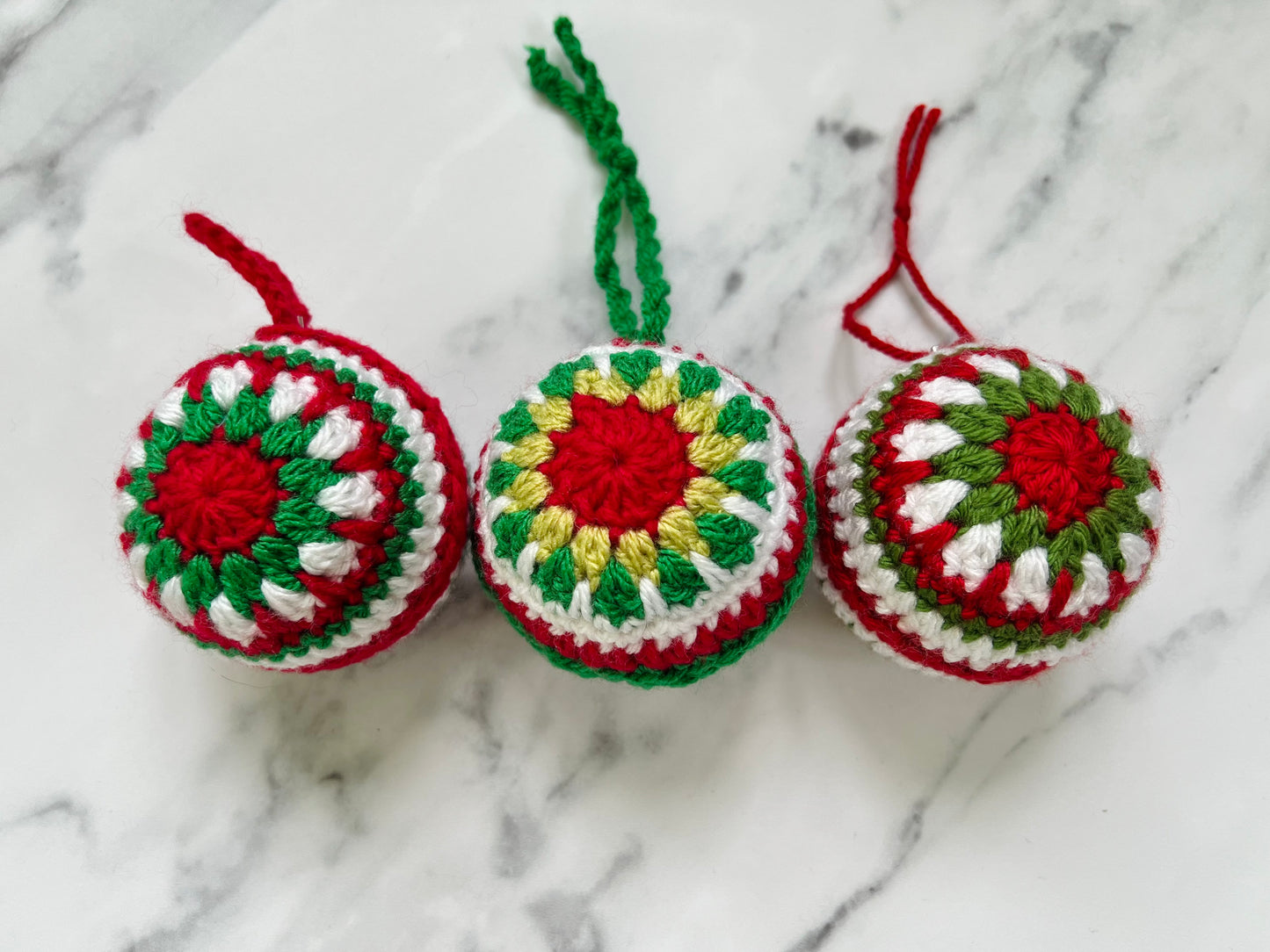 Crochet Handmade Christmas Baubles