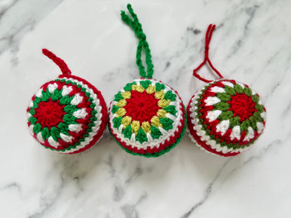 Crochet Handmade Christmas Baubles