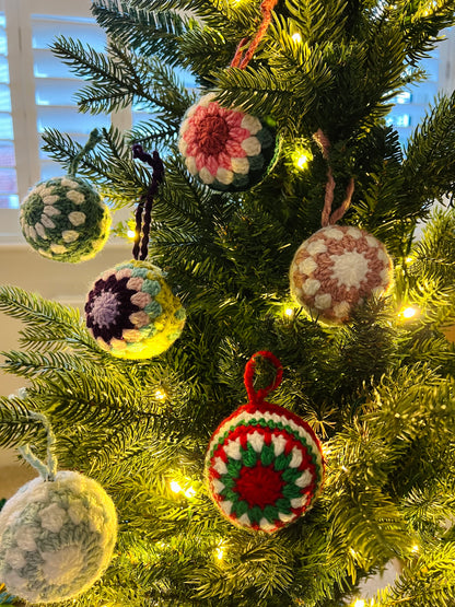 Crochet Handmade Christmas Baubles