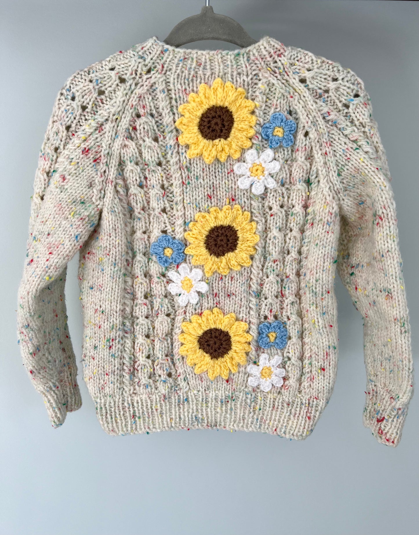 Sunflower, Daisy and Forget Me Not Cardigan