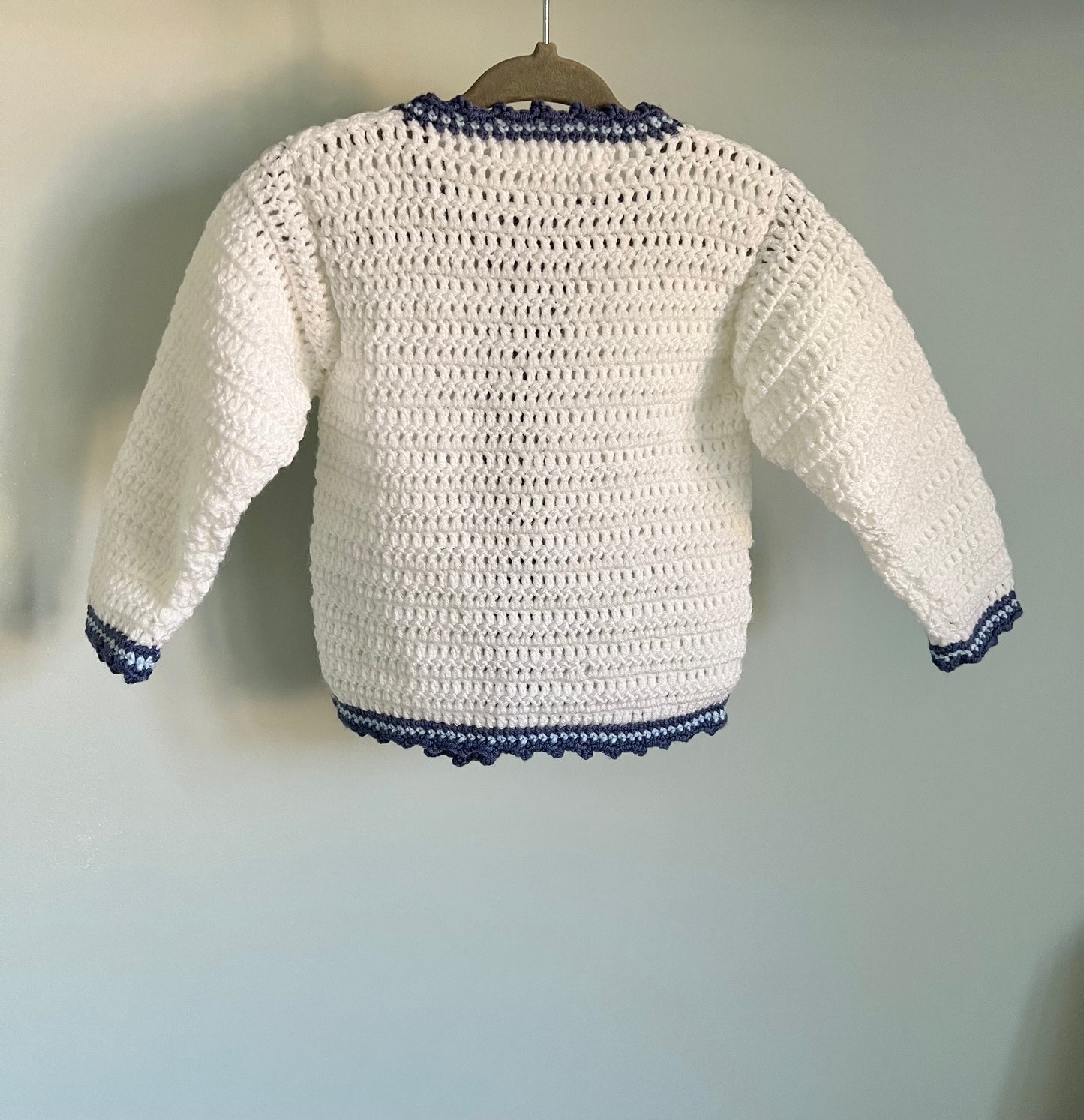 Navy & White Floral Cardigan