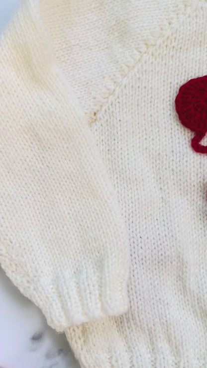 Paddington Bear Hand Knit Cream Cardigan